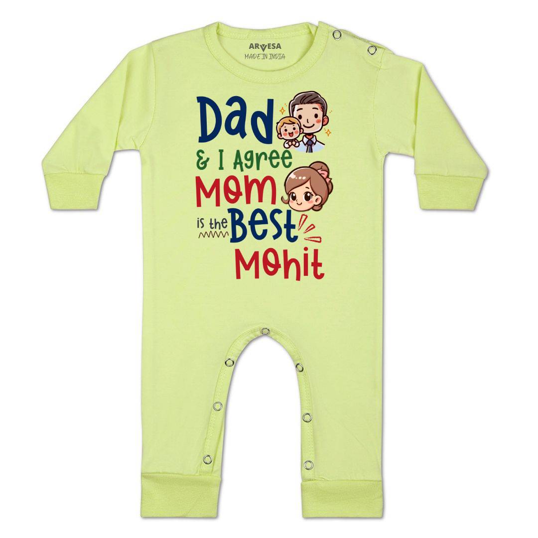 Arvesa Daddy & I Agree Mommy Is Best Baby Boy & Girl Dress