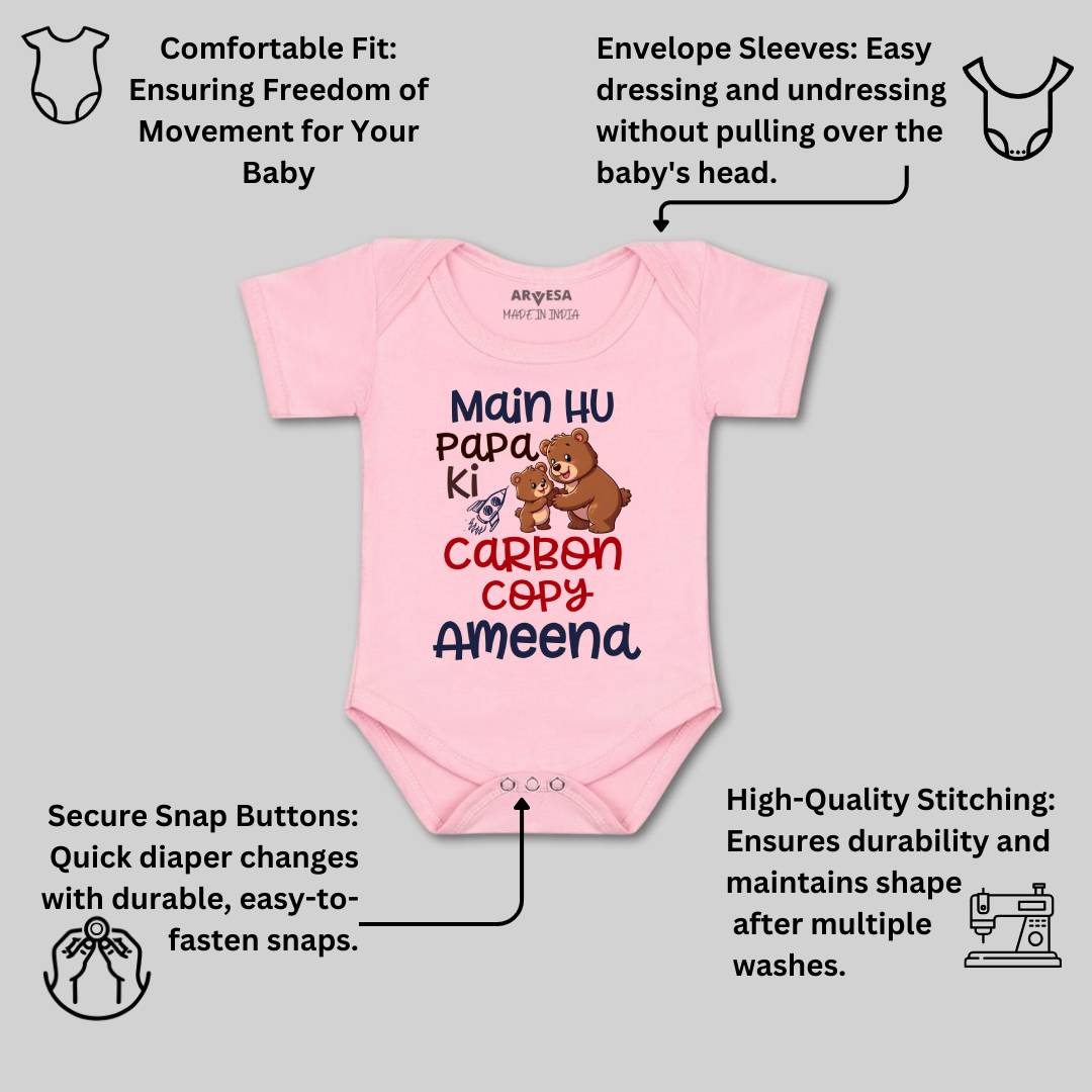 Arvesa Mai Hu Papa Ki Carbon Copy Baby Boy & Girl Dress