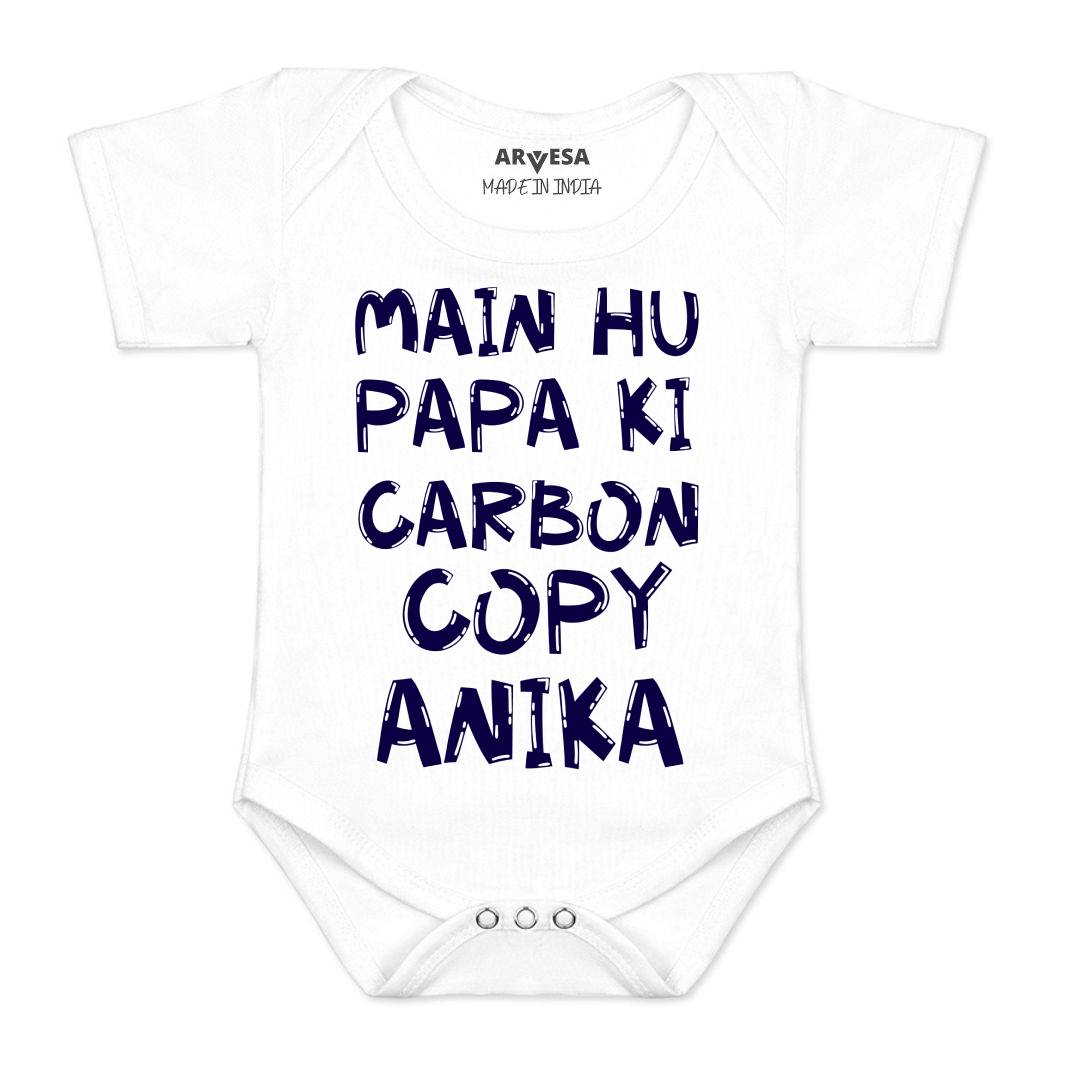 Arvesa Mai Hu Papa Ki Carbon Copy Baby Boy & Girl Dress