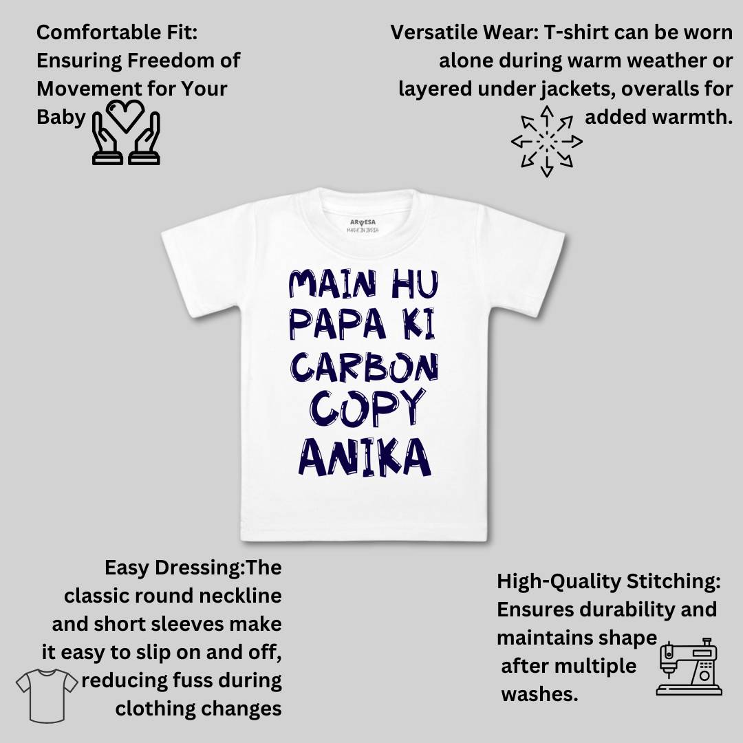 Arvesa Mai Hu Papa Ki Carbon Copy Baby Boy & Girl Dress