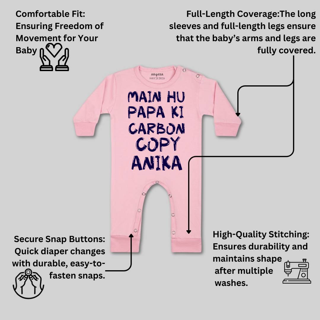 Arvesa Mai Hu Papa Ki Carbon Copy Baby Boy & Girl Dress
