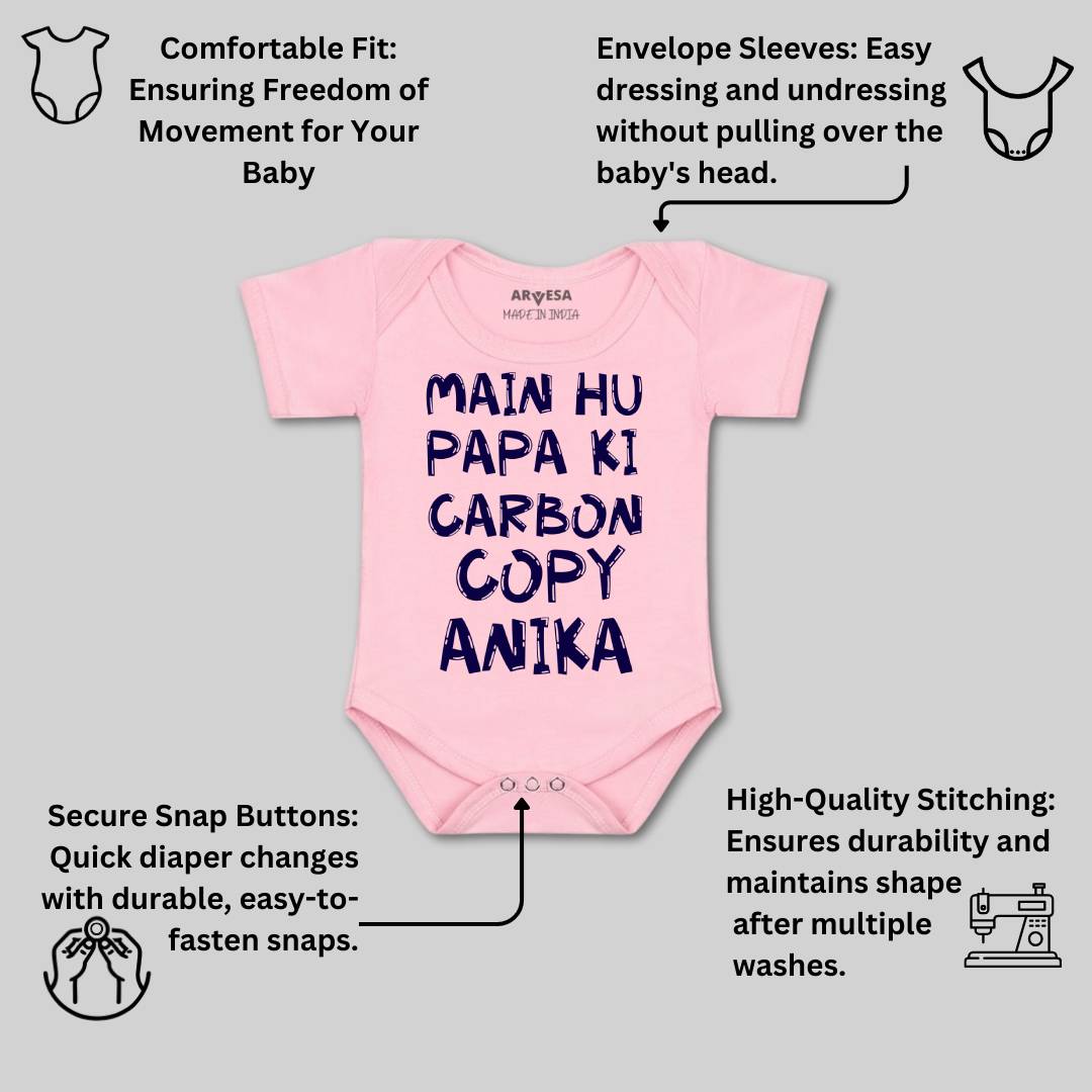Arvesa Mai Hu Papa Ki Carbon Copy Baby Boy & Girl Dress