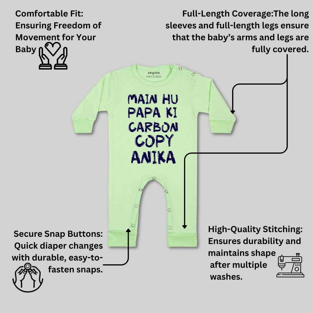 Arvesa Mai Hu Papa Ki Carbon Copy Baby Boy & Girl Dress