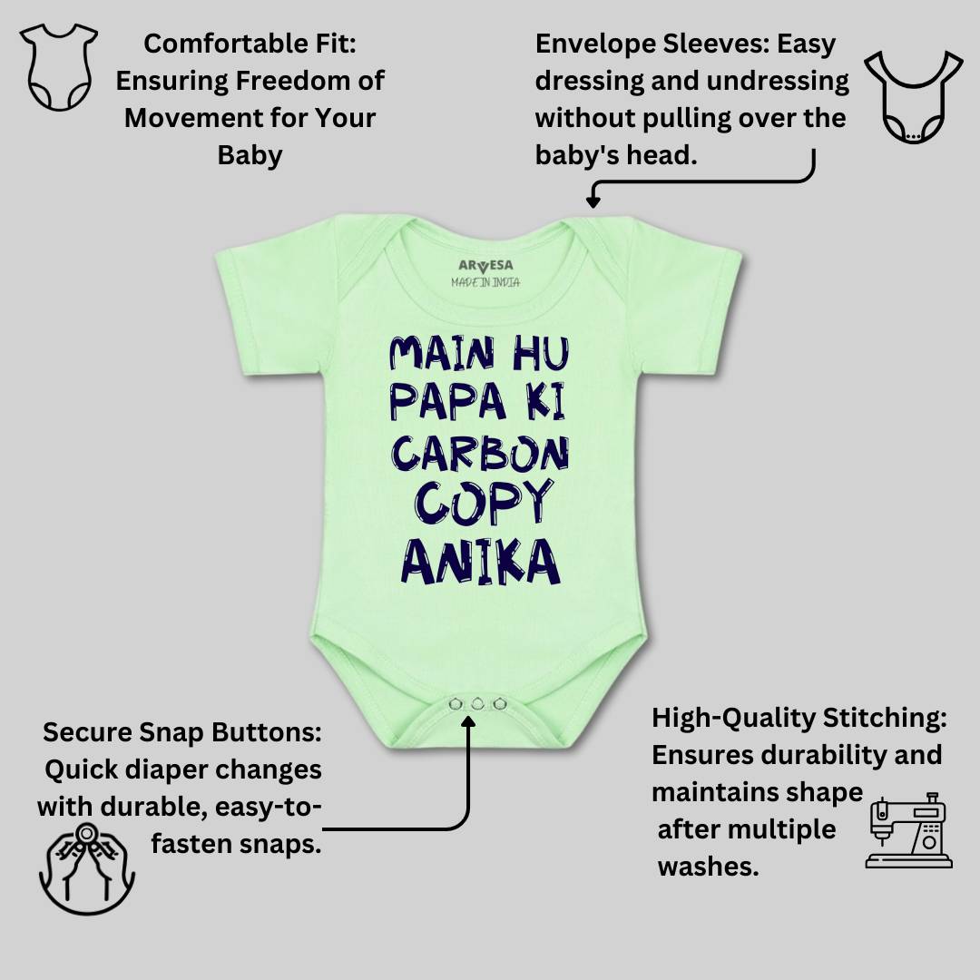 Arvesa Mai Hu Papa Ki Carbon Copy Baby Boy & Girl Dress