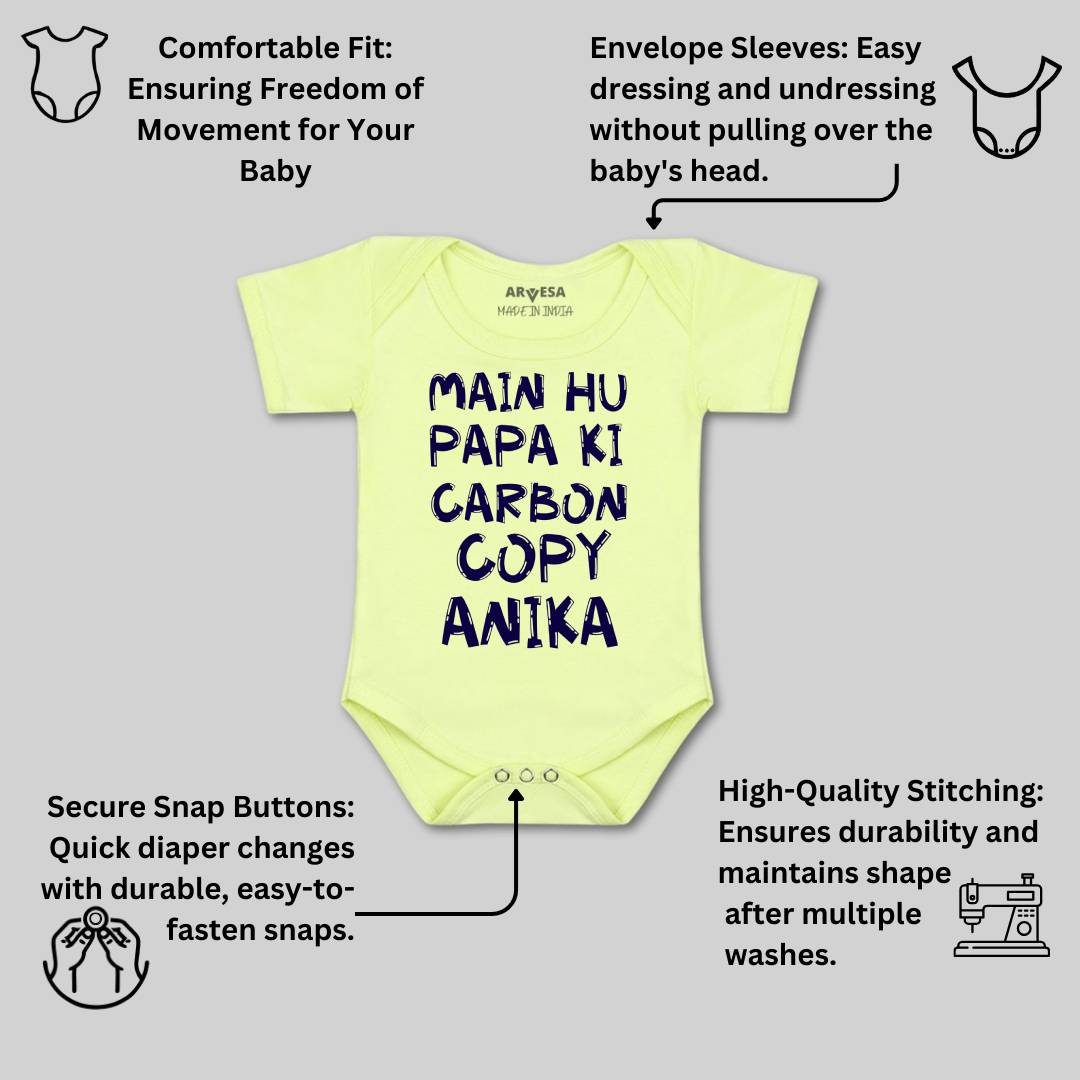 Arvesa Mai Hu Papa Ki Carbon Copy Baby Boy & Girl Dress