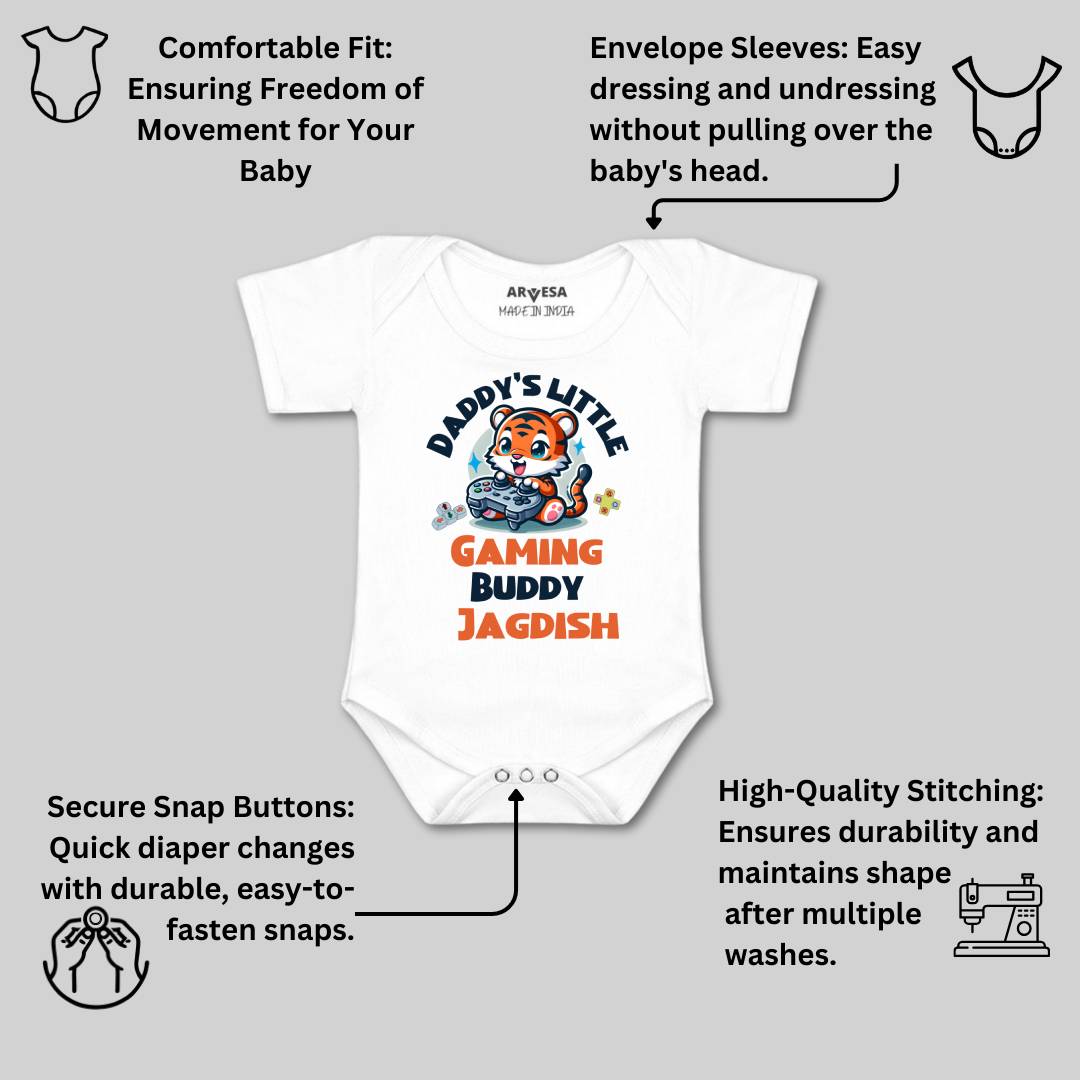Arvesa Daddy Little Gaming Buddy Baby Boy & Girl Dress