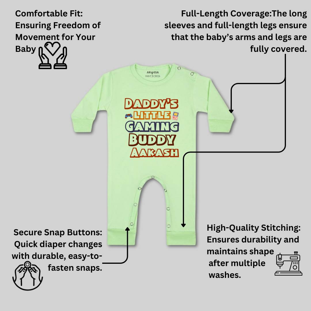 Arvesa Daddy Little Gaming Buddy Baby Boy & Girl Dress