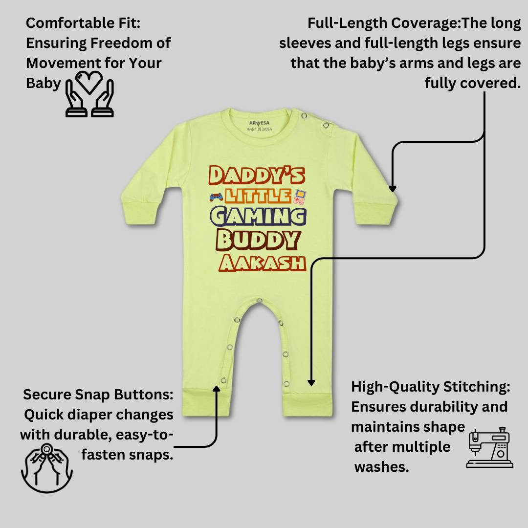 Arvesa Daddy Little Gaming Buddy Baby Boy & Girl Dress
