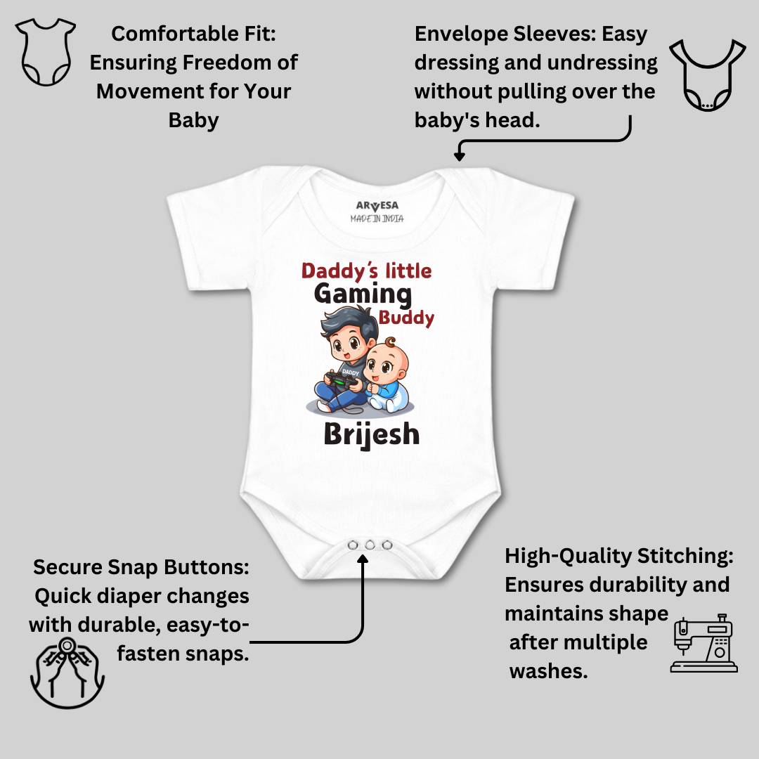 Arvesa Daddy Little Gaming Buddy Baby Boy & Girl Dress