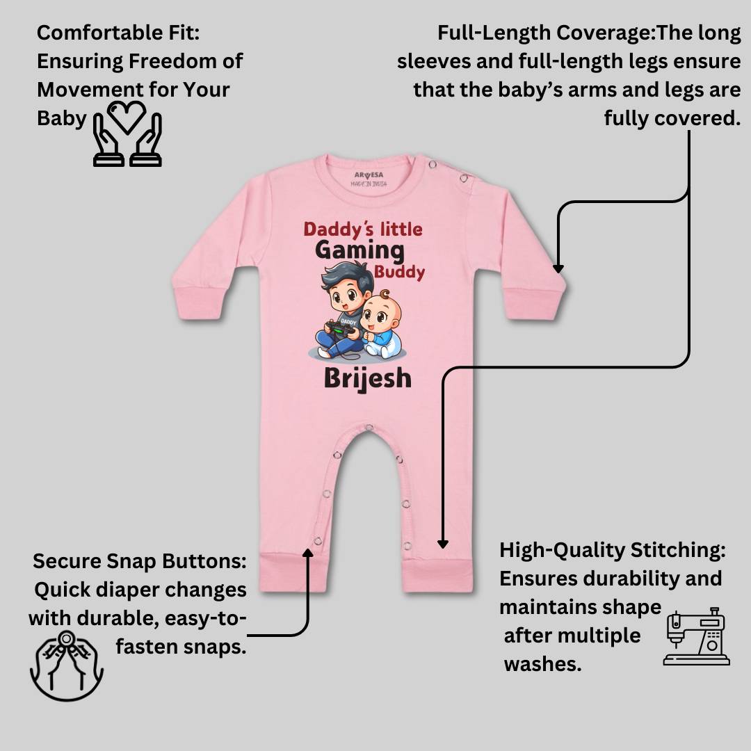Arvesa Daddy Little Gaming Buddy Baby Boy & Girl Dress
