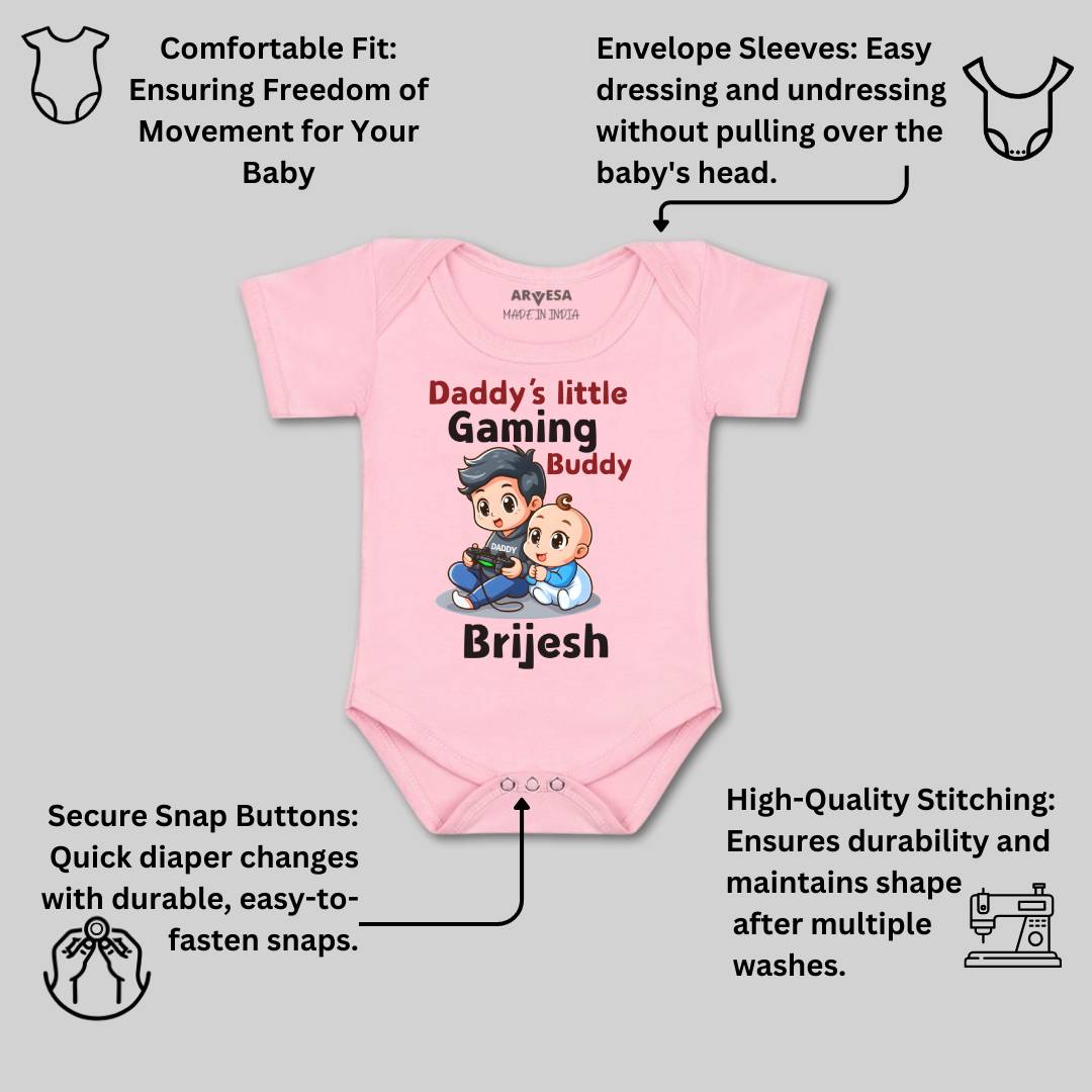 Arvesa Daddy Little Gaming Buddy Baby Boy & Girl Dress