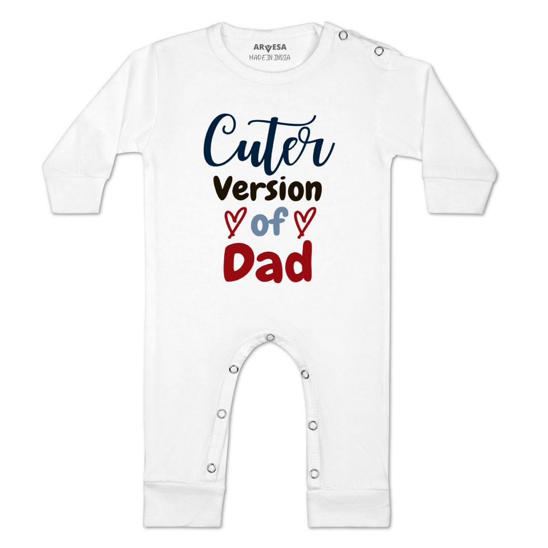 Arvesa Cuter Version Of Dad Design-1495 White 0-3 Months Jumpsuit for Baby Boy & Girl dress .