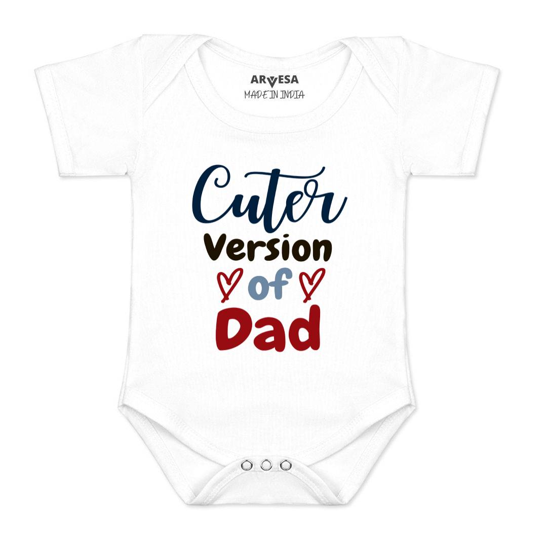 Arvesa Cuter Version Of Dad Design-1495 White 0-3 Months Jumpsuit for Baby Boy & Girl dress .