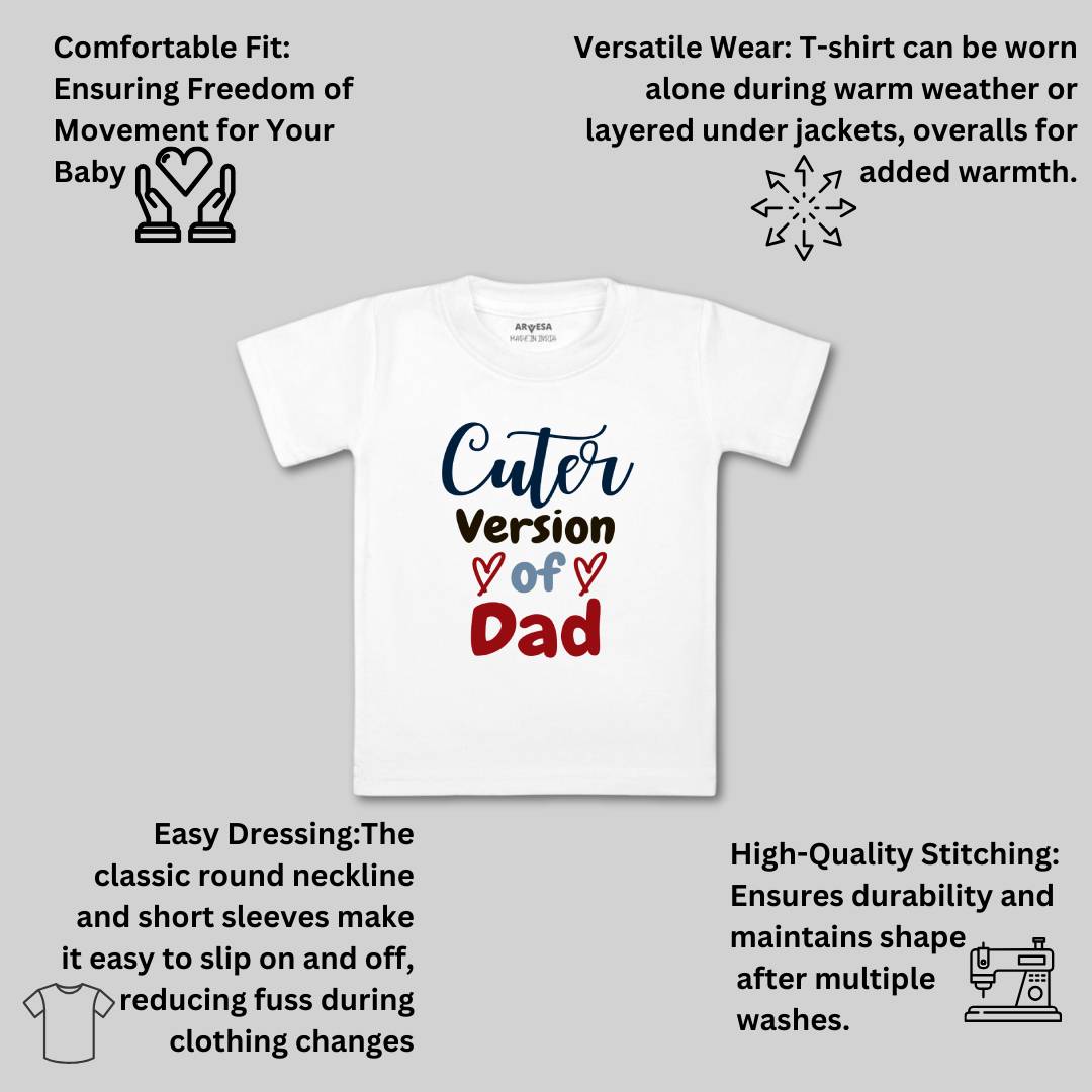 Arvesa Cuter Version Of Dad Design-1495 White 0-3 Months Jumpsuit for Baby Boy & Girl dress .