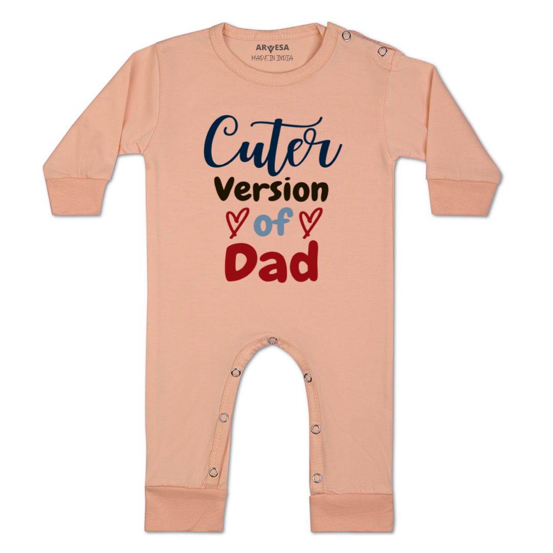 Arvesa Cuter Version Of Dad Design-1495 White 0-3 Months Jumpsuit for Baby Boy & Girl dress .