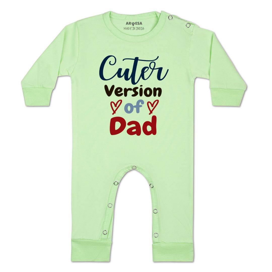 Arvesa Cuter Version Of Dad Design-1495 White 0-3 Months Jumpsuit for Baby Boy & Girl dress .