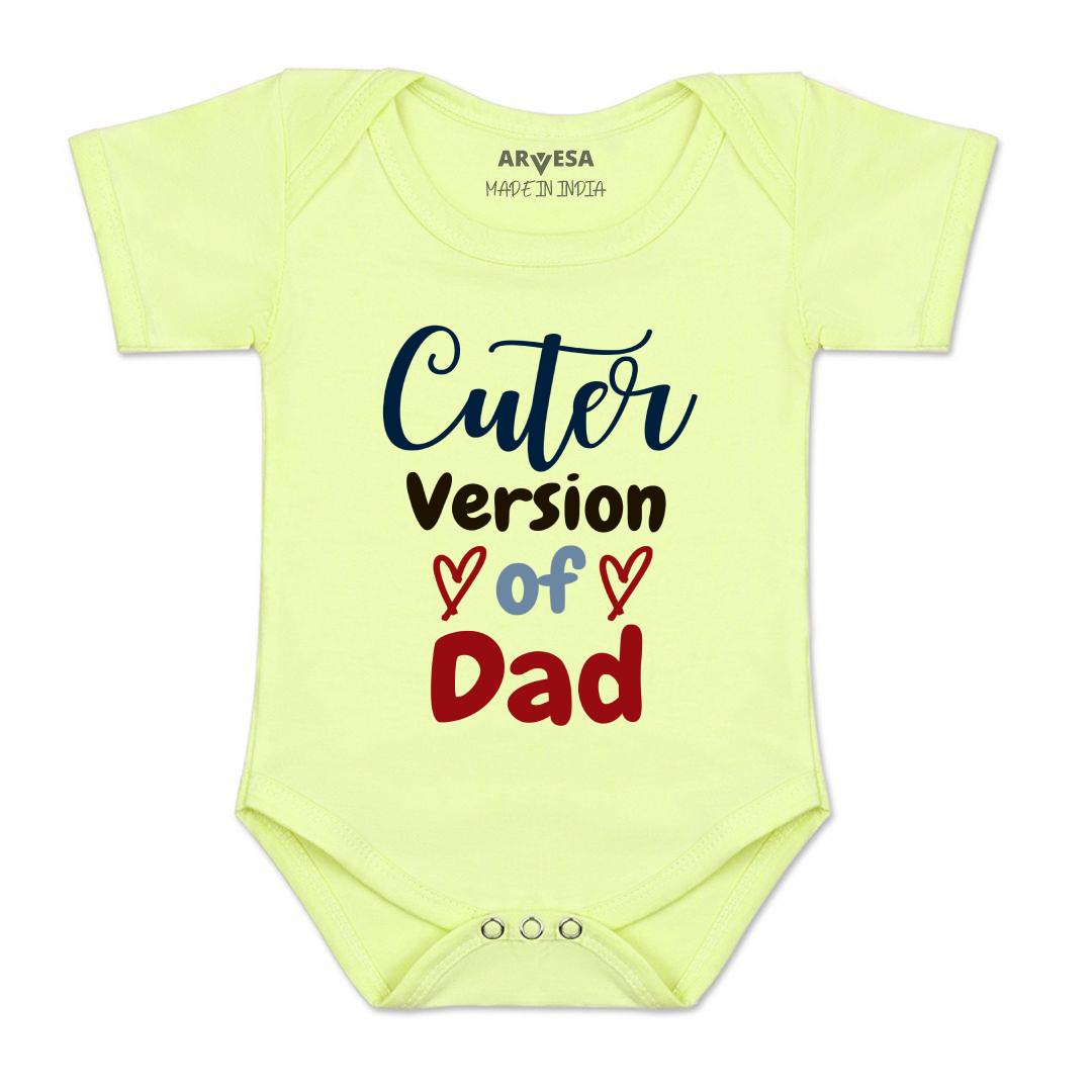Arvesa Cuter Version Of Dad Design-1495 White 0-3 Months Jumpsuit for Baby Boy & Girl dress .