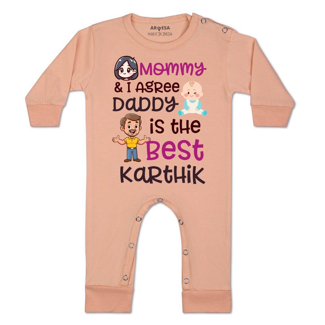 Arvesa Mommy & I Agree Daddy Is The Best Baby Boy & Girl Dress
