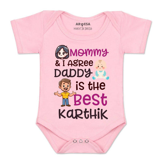 Arvesa Mommy & I Agree Daddy Is The Best Baby Boy & Girl Dress