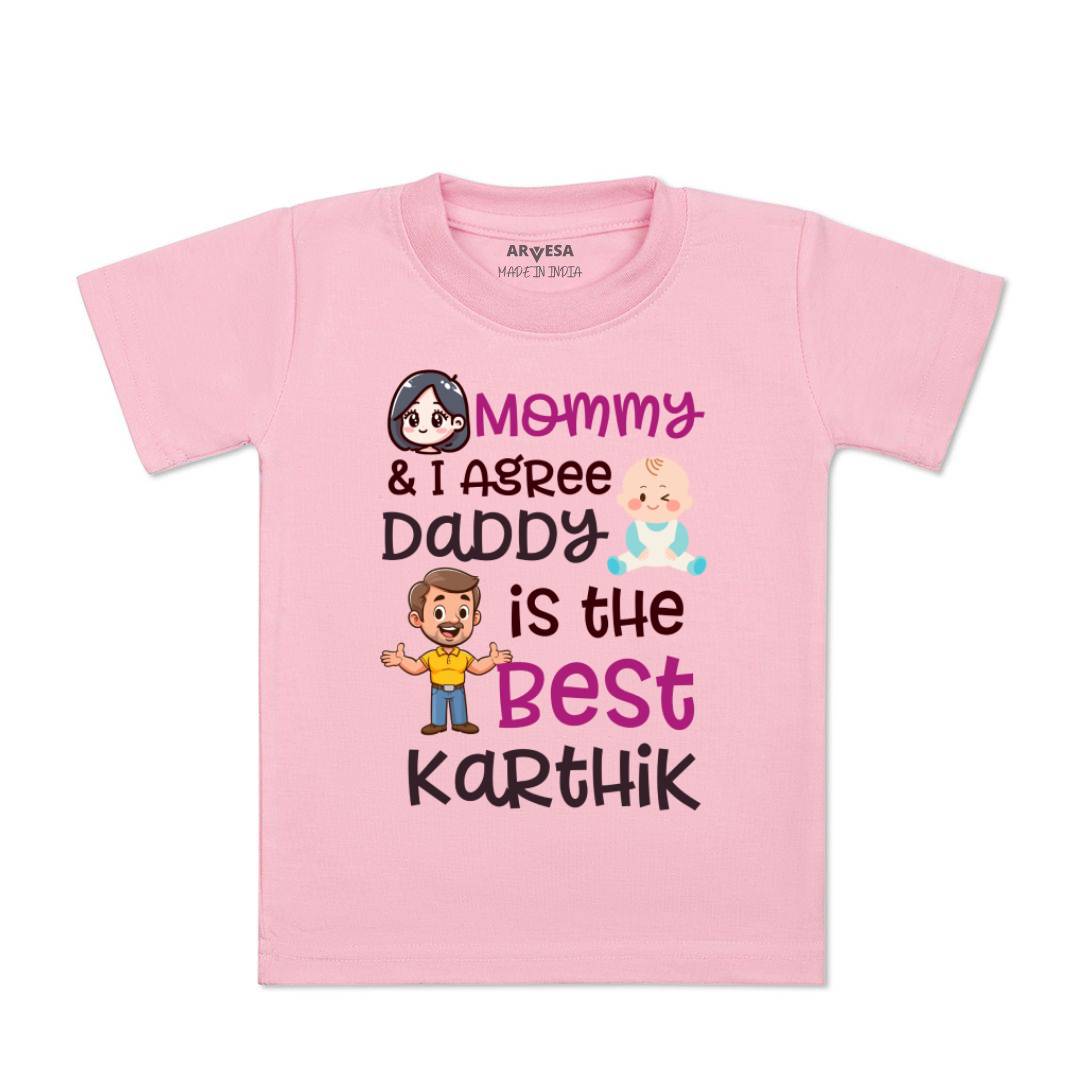 Arvesa Mommy & I Agree Daddy Is The Best Baby Boy & Girl Dress