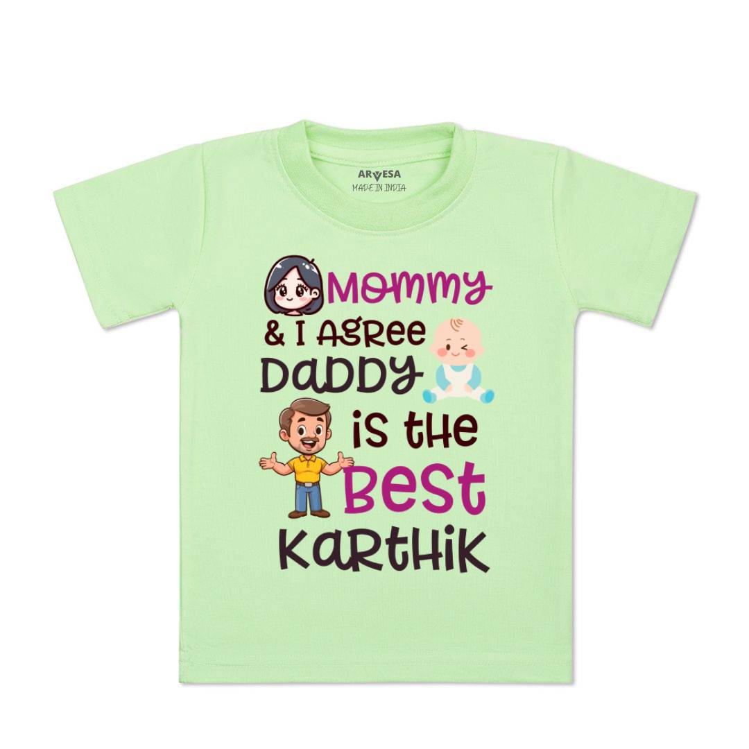 Arvesa Mommy & I Agree Daddy Is The Best Baby Boy & Girl Dress