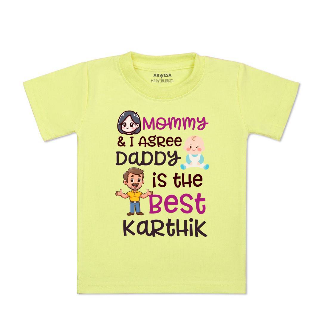 Arvesa Mommy & I Agree Daddy Is The Best Baby Boy & Girl Dress