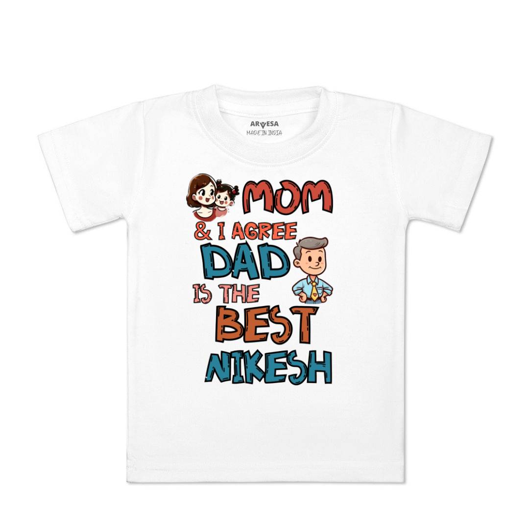 Arvesa Mom & I Agree Dad Is The Best Baby Boy & Girl Dress
