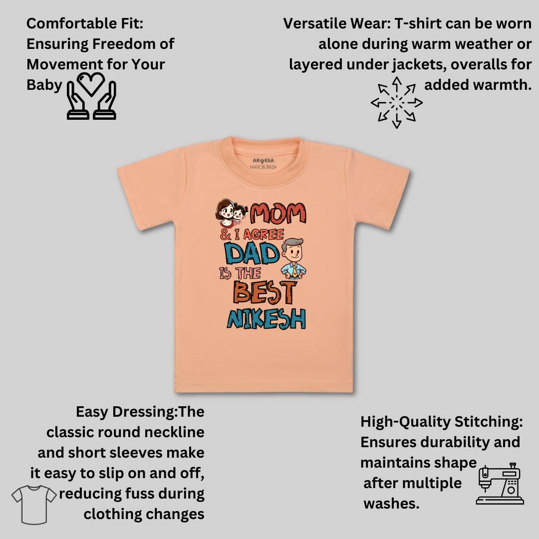 Arvesa Mom & I Agree Dad Is The Best Baby Boy & Girl Dress
