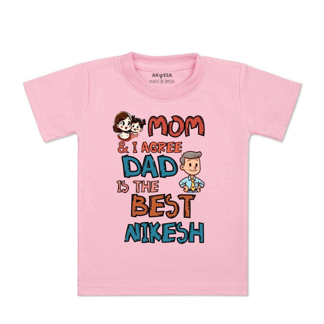 Arvesa Mom & I Agree Dad Is The Best Baby Boy & Girl Dress