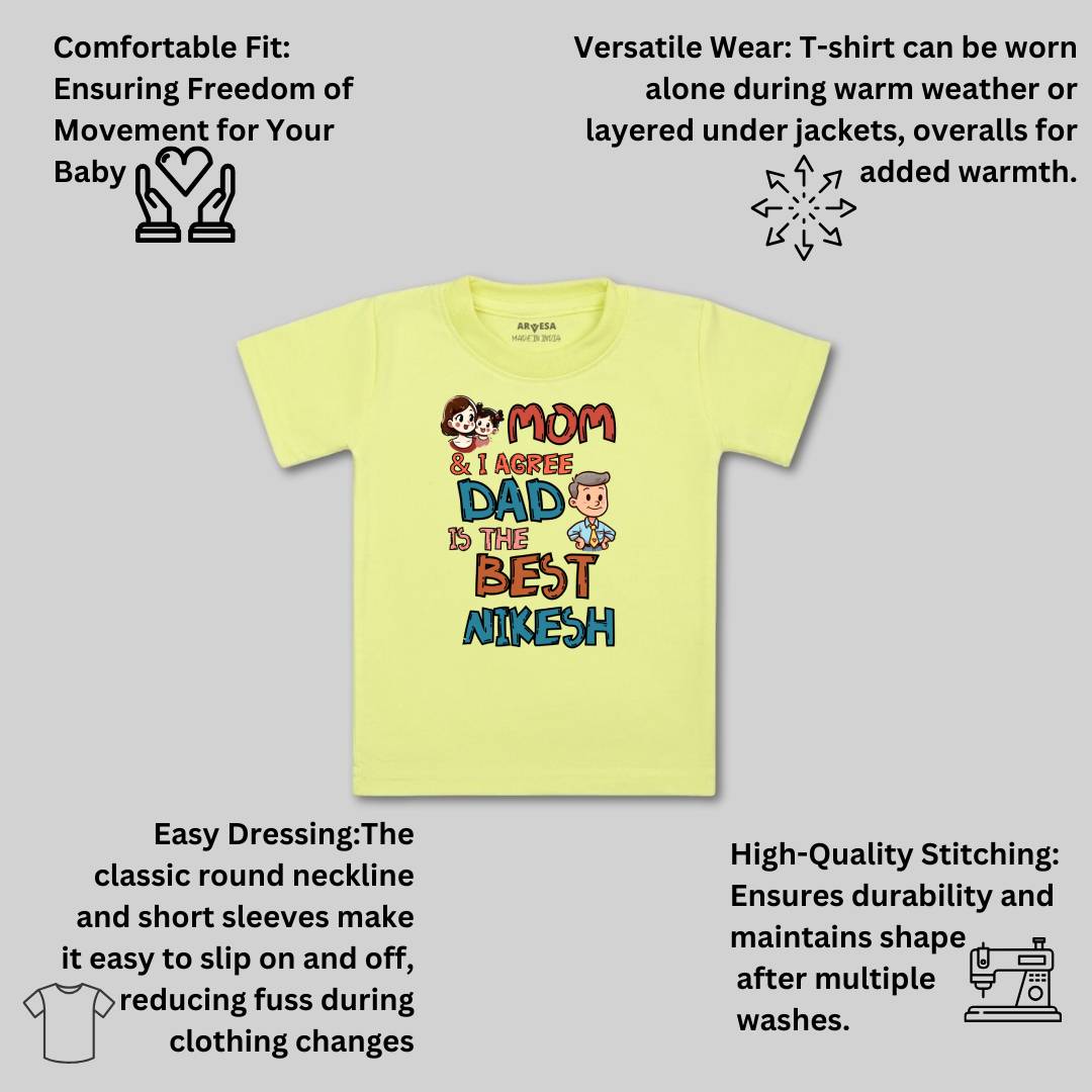 Arvesa Mom & I Agree Dad Is The Best Baby Boy & Girl Dress