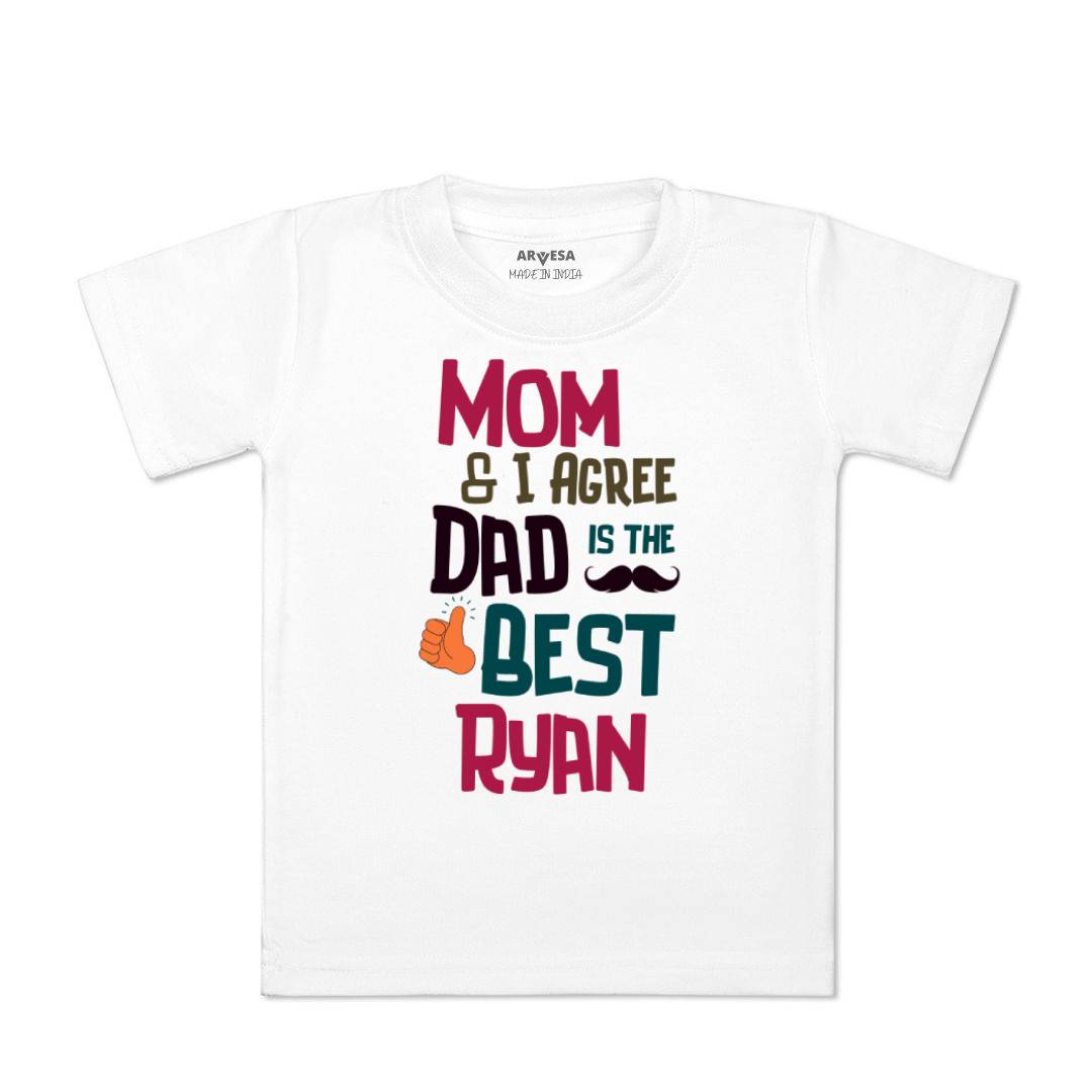 Arvesa Mom & I Agree Dad Is The Best Baby Boy & Girl Dress