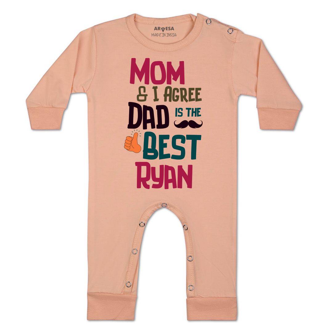 Arvesa Mom & I Agree Dad Is The Best Baby Boy & Girl Dress