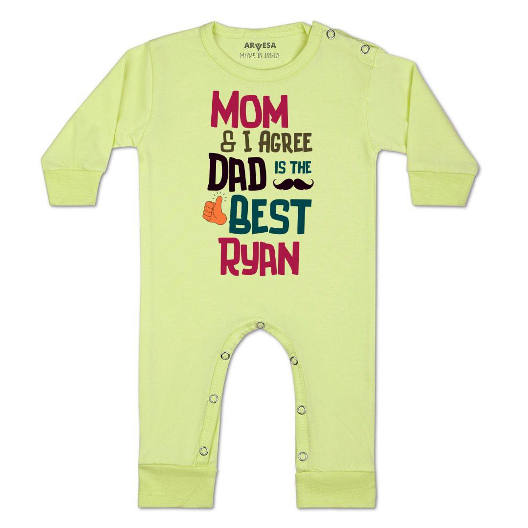 Arvesa Mom & I Agree Dad Is The Best Baby Boy & Girl Dress