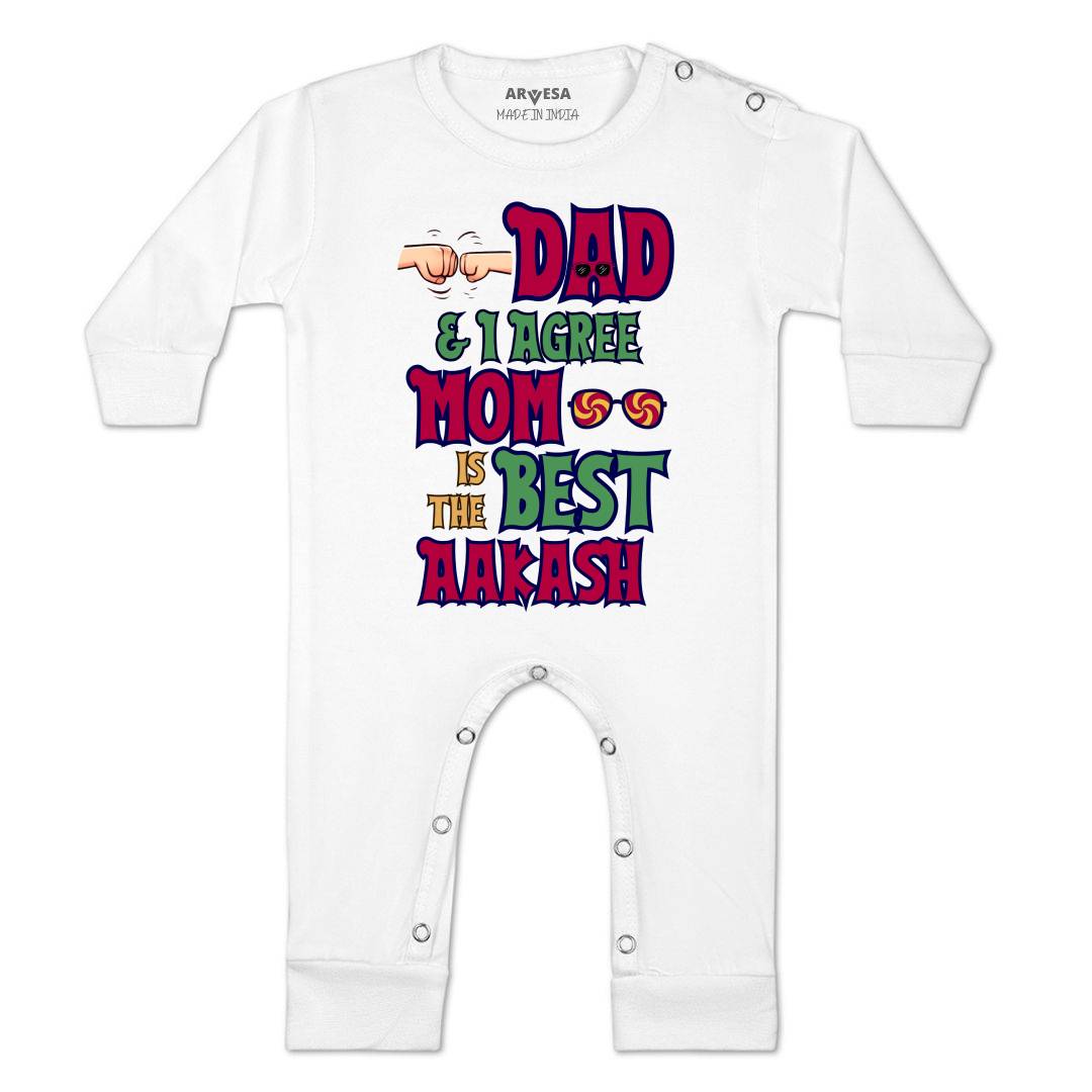Arvesa Daddy & I Agree Mom Is Best Baby Boy & Girl Dress