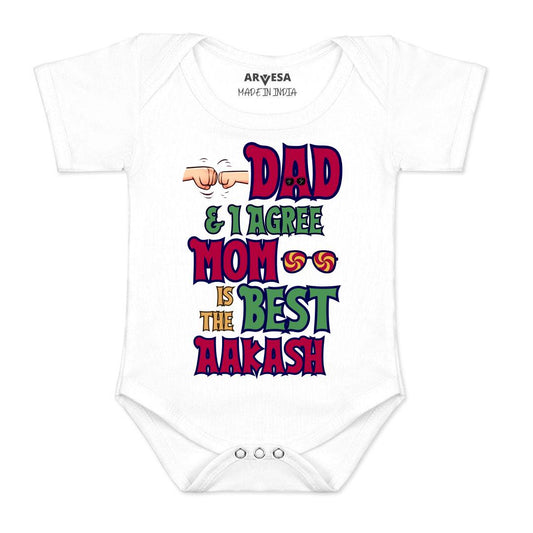 Arvesa Daddy & I Agree Mom Is Best Baby Boy & Girl Dress