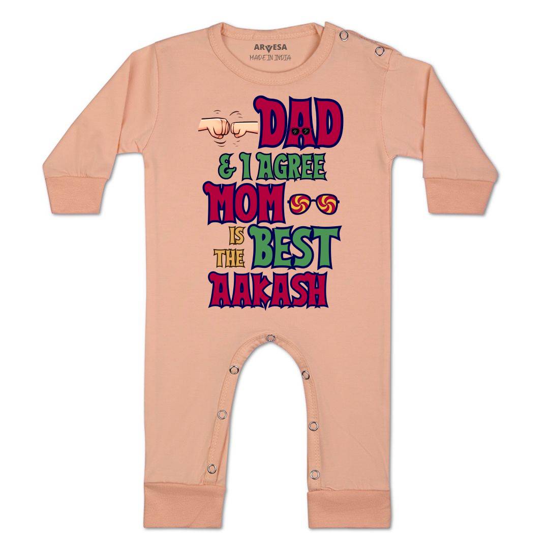 Arvesa Daddy & I Agree Mom Is Best Baby Boy & Girl Dress