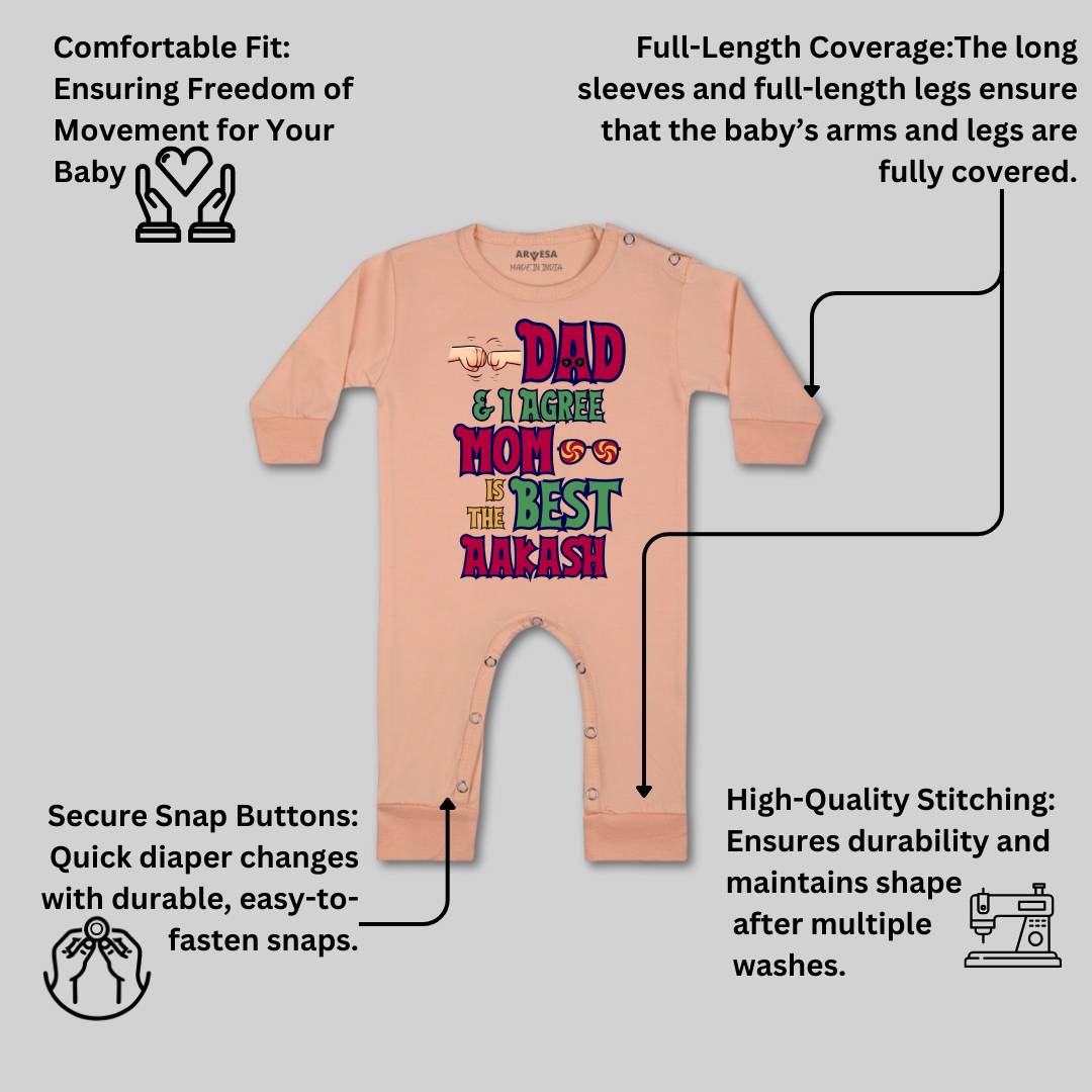 Arvesa Daddy & I Agree Mom Is Best Baby Boy & Girl Dress