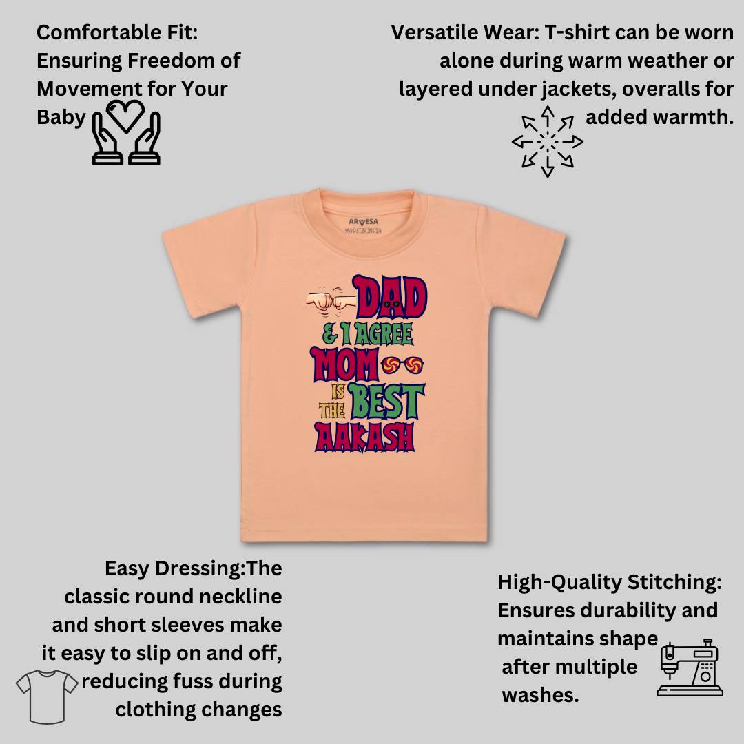 Arvesa Daddy & I Agree Mom Is Best Baby Boy & Girl Dress