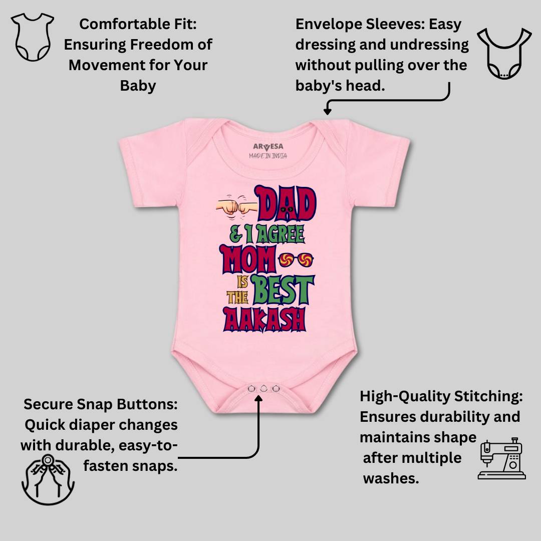 Arvesa Daddy & I Agree Mom Is Best Baby Boy & Girl Dress
