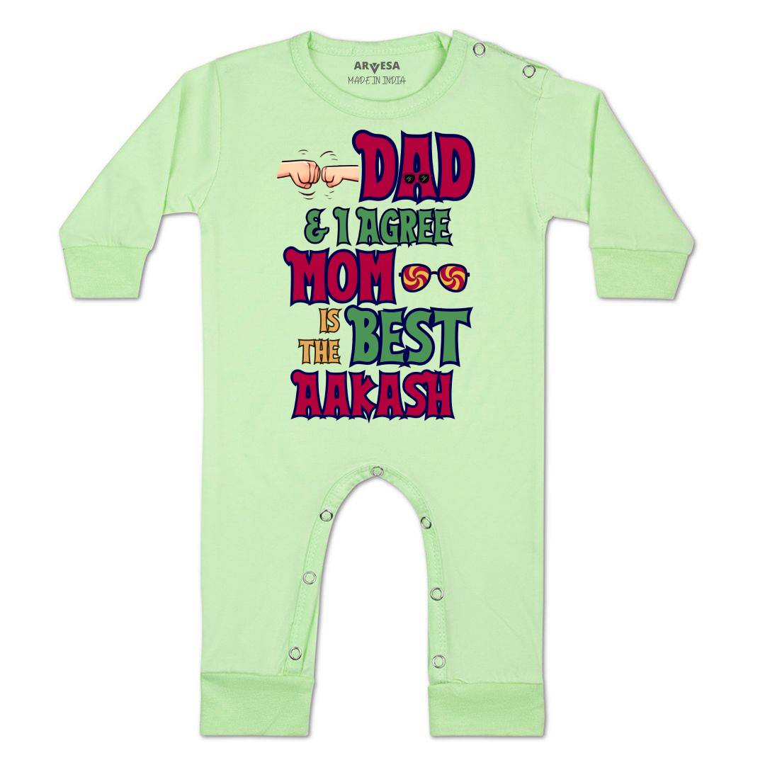 Arvesa Daddy & I Agree Mom Is Best Baby Boy & Girl Dress
