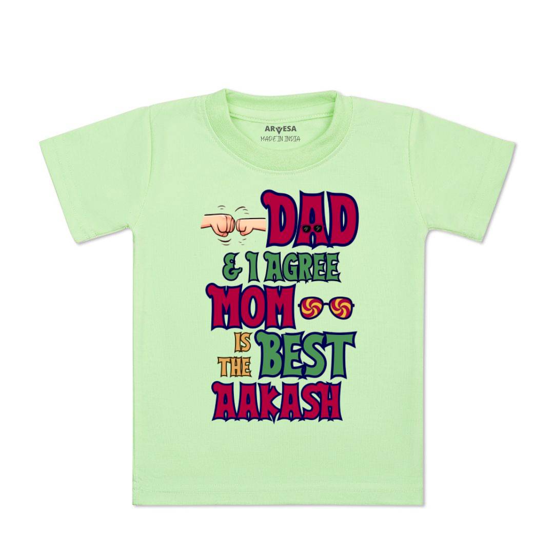 Arvesa Daddy & I Agree Mom Is Best Baby Boy & Girl Dress