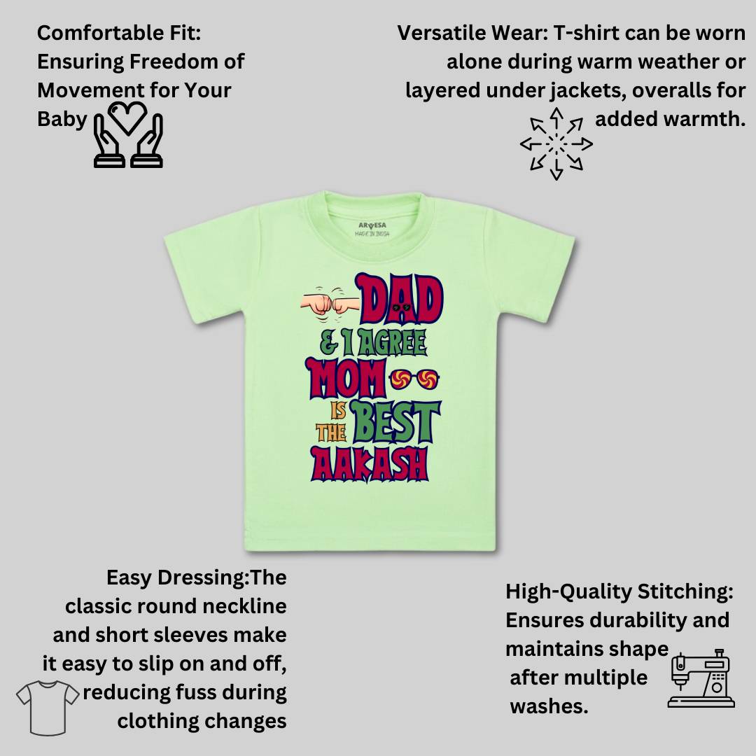 Arvesa Daddy & I Agree Mom Is Best Baby Boy & Girl Dress