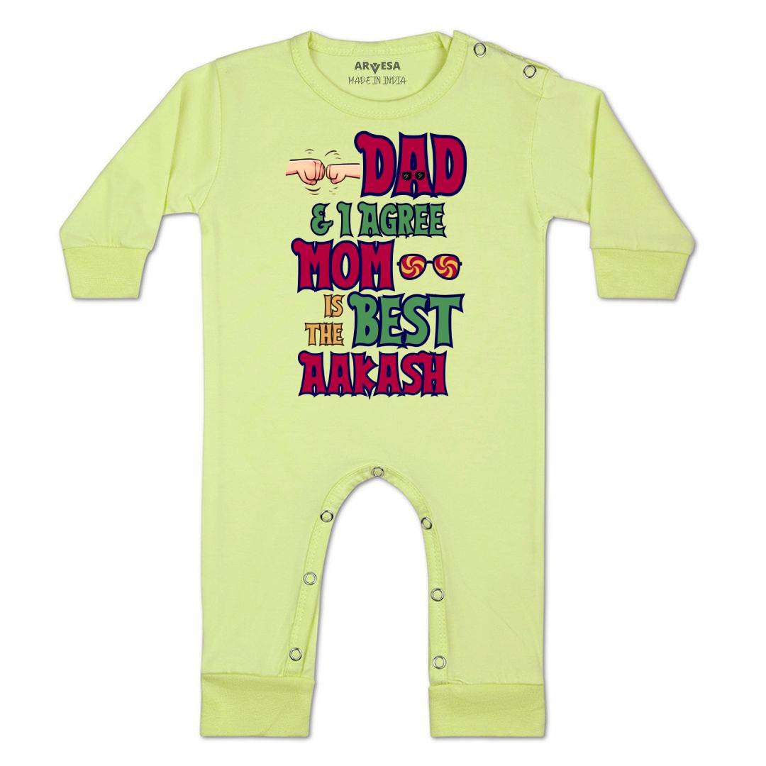 Arvesa Daddy & I Agree Mom Is Best Baby Boy & Girl Dress