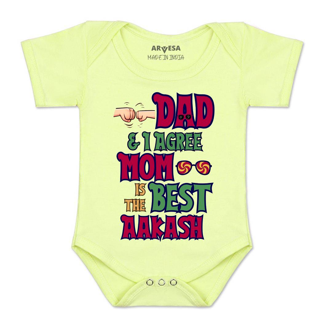 Arvesa Daddy & I Agree Mom Is Best Baby Boy & Girl Dress