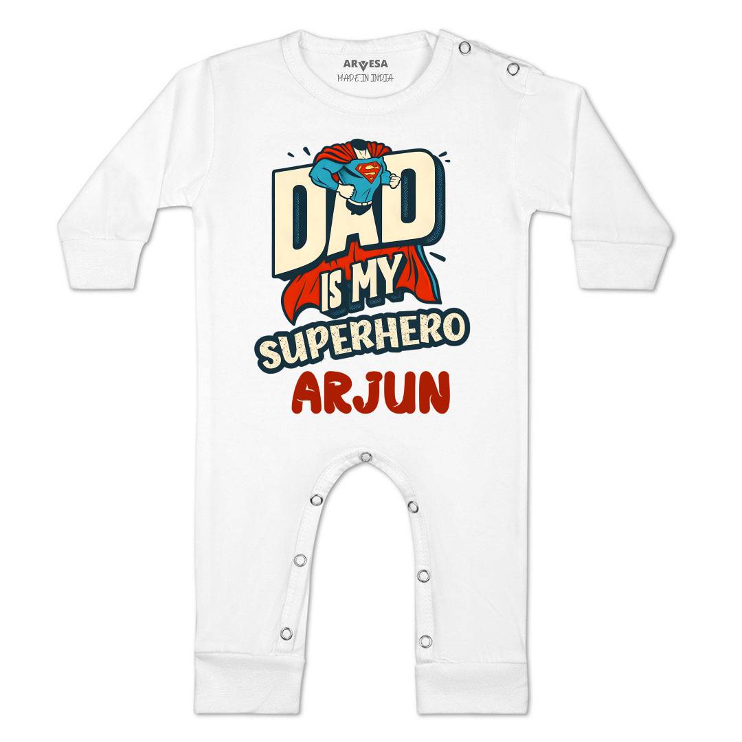 Arvesa Dad Is My Superhero Baby Boy & Girl Dress