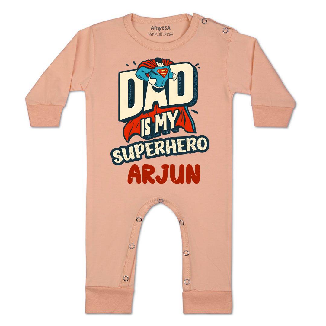 Arvesa Dad Is My Superhero Baby Boy & Girl Dress