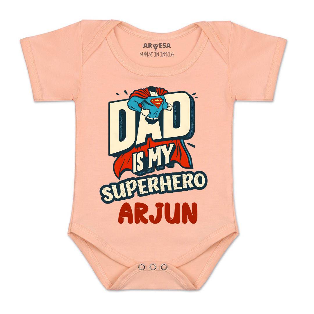 Arvesa Dad Is My Superhero Baby Boy & Girl Dress