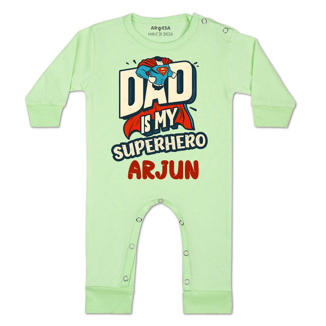 Arvesa Dad Is My Superhero Baby Boy & Girl Dress