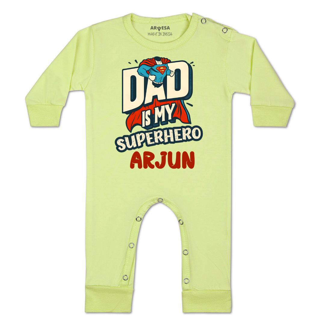Arvesa Dad Is My Superhero Baby Boy & Girl Dress