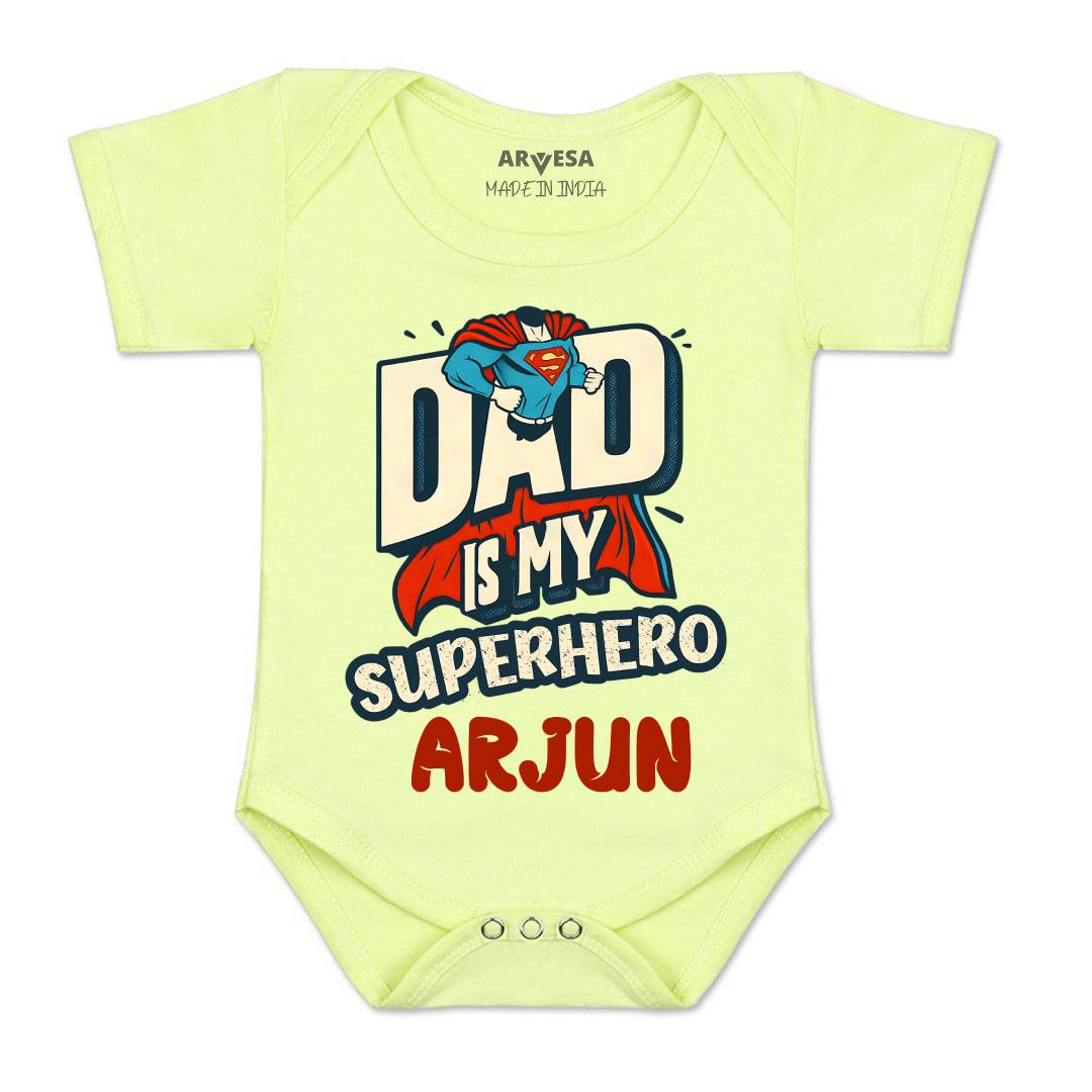 Arvesa Dad Is My Superhero Baby Boy & Girl Dress